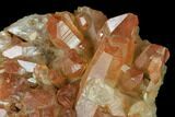 Natural, Red Quartz Crystal Cluster - Morocco #142934-2